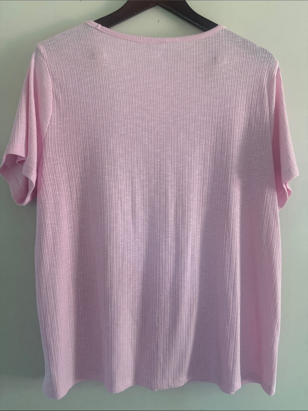 Old Navy Light Pink Ribbed Short Sleeve Tee Sz L NWT - Picture 4 of 4